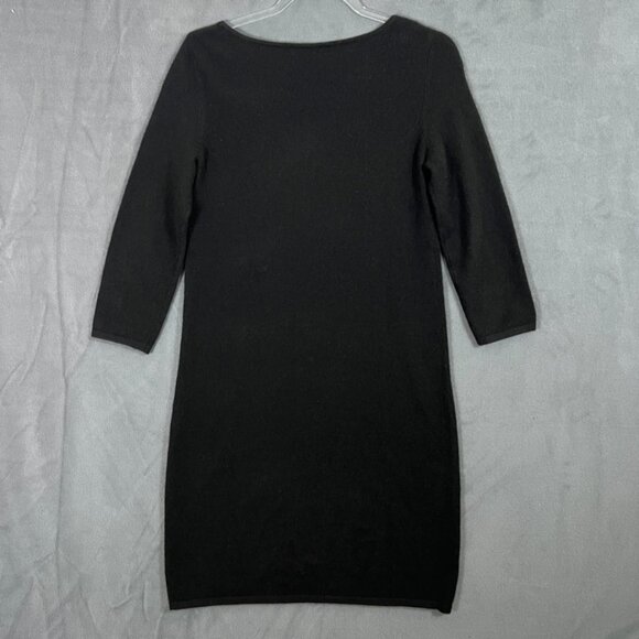 100% Cashmere Sweater Dress Long sleeve Mini Medium - Picture 5 of 6